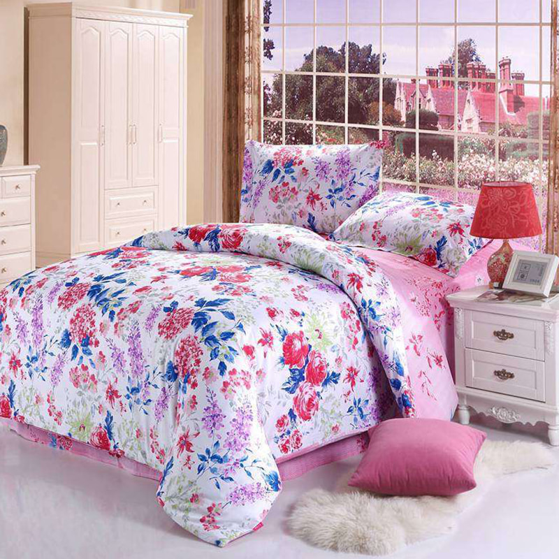 TIME-10-3 120 GSM Meáchan Scaipthe Dearadh Priontála poileistir Twill Leaba Uigí Bileog Microfiber